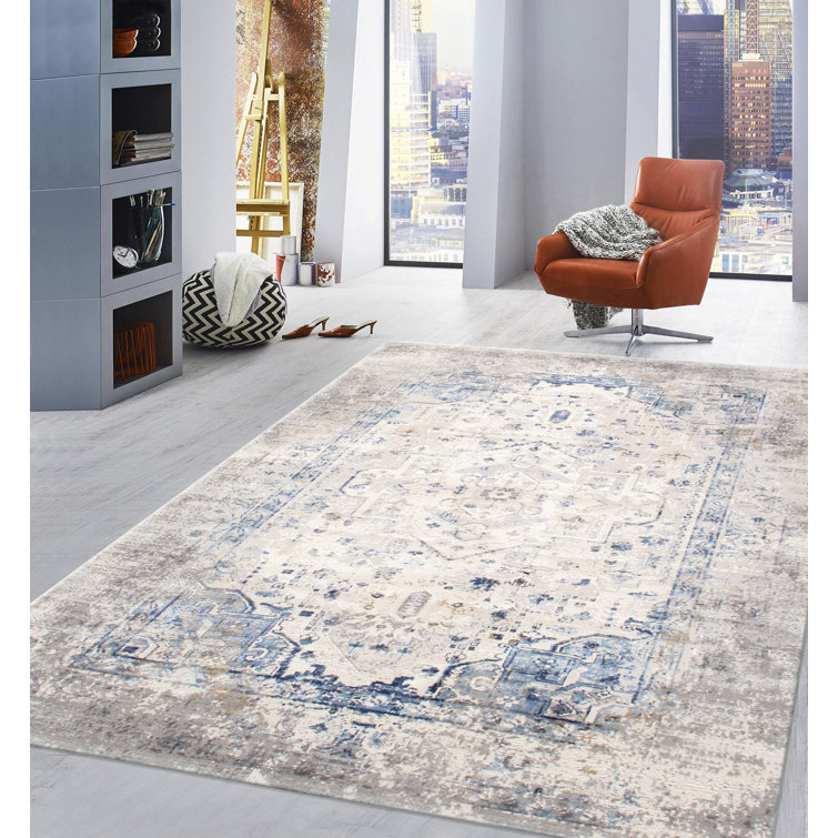Pasargad Efes Oriental Gray/Blue/Beige Area Rug & Reviews Wayfair